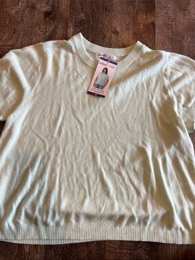 edited•/for•Jane Cream Short-Sleeve Turtleneck Sweater